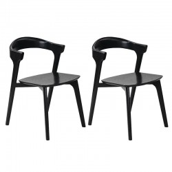 Inesse Oak Dining Chair Set of 2 - Black